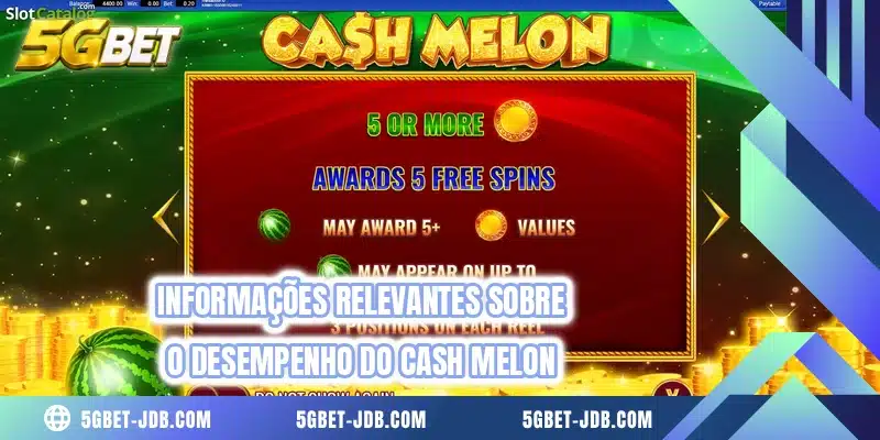 Informações relevantes sobre o desempenho do Cash Melon